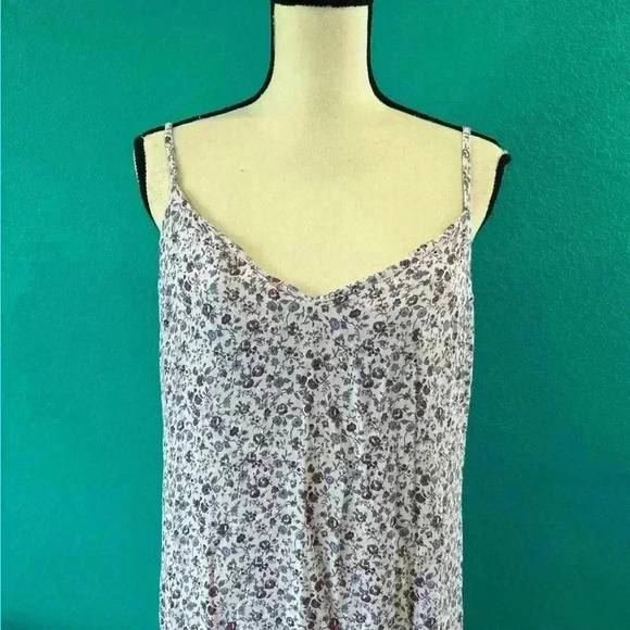 Reformation Crimini Purple Floral Front Slit Midi Slip Dress Size 12 - Picture 3 of 12